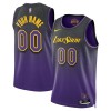 Maillot Homme Los Angeles Lakers Personnalisable 2024-25 Nike City Edition Violet Swingman